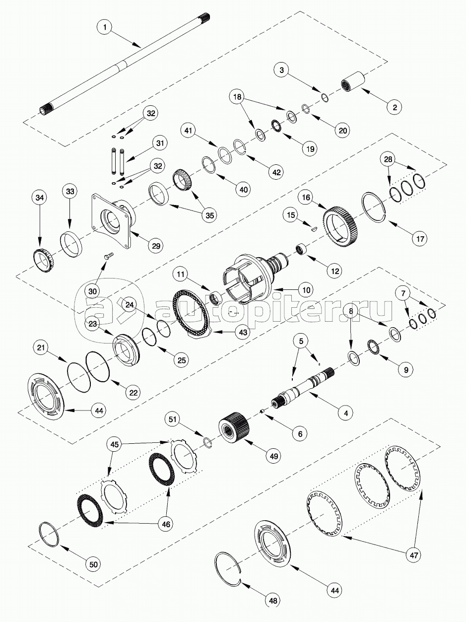 POWER TAKE OFF ASSEMBLY - INPUT SHAFT, TRANSMISSION BSN AJB0356850