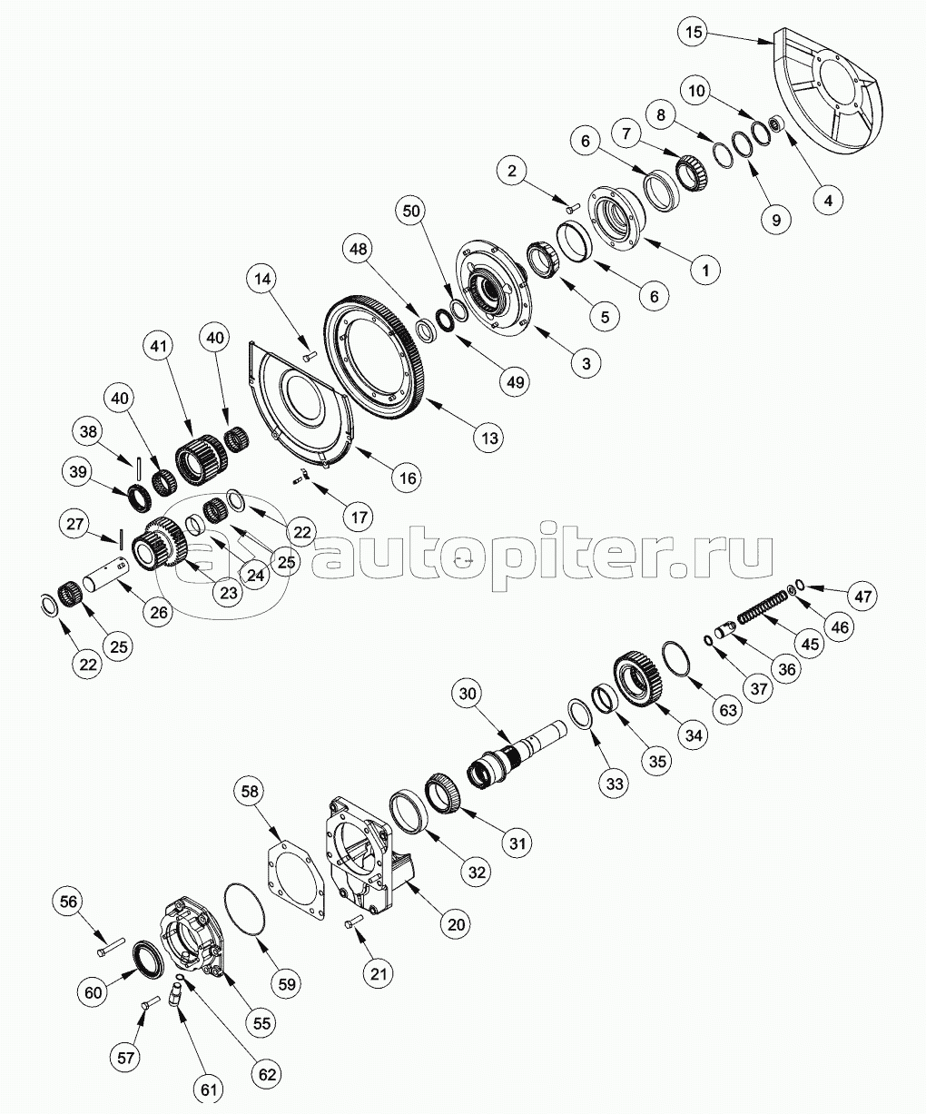 POWER TAKE OFF ASSEMBLY - REDUCTION GEAR, DUAL SPEED