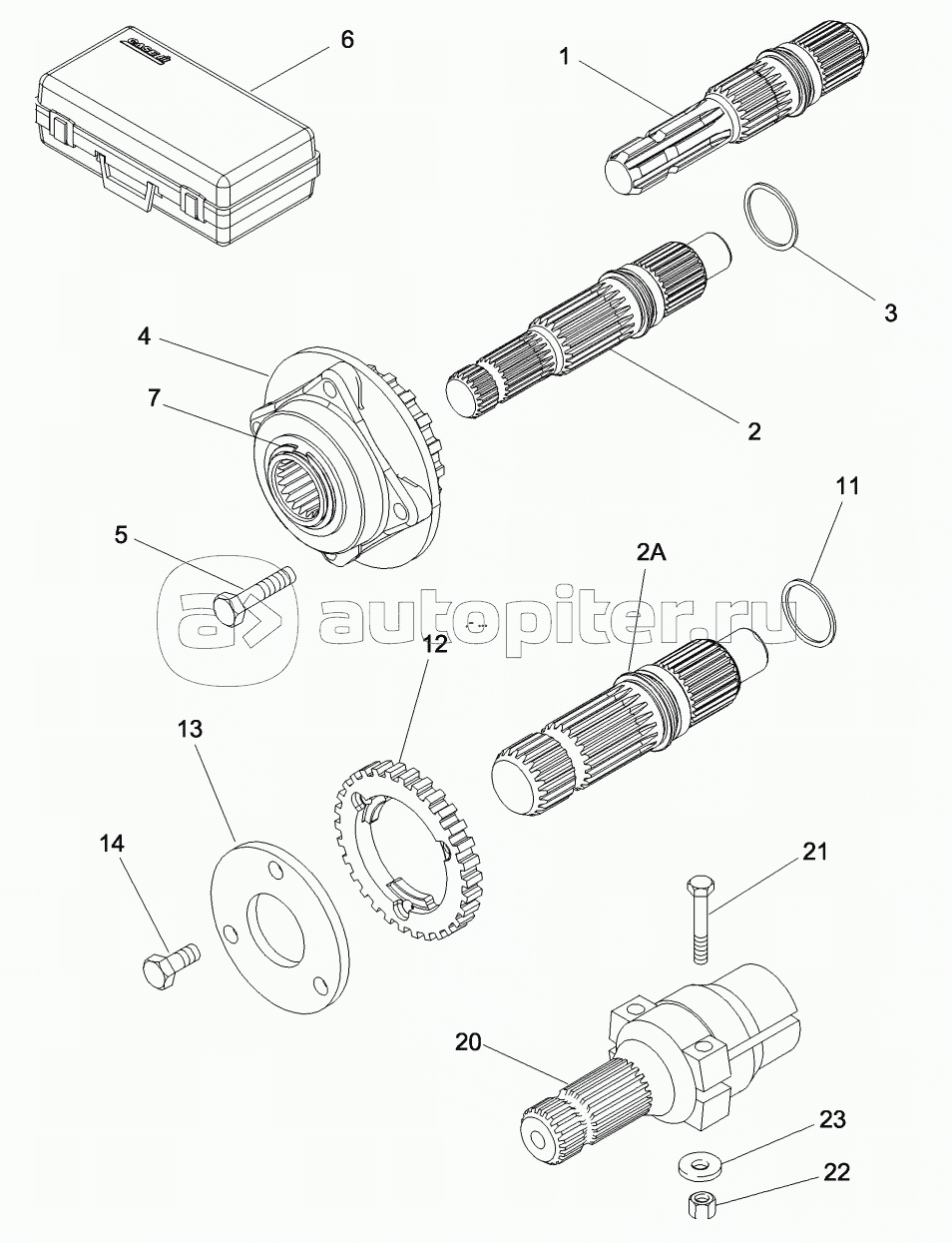 POWER TAKE OFF ASSEMBLY - OUTPUT SHAFT, DUAL SPEED