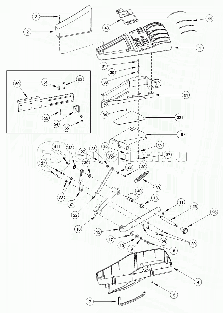 ONSOLE, RIGHT HAND, DELUXE AND LUXURY CAB