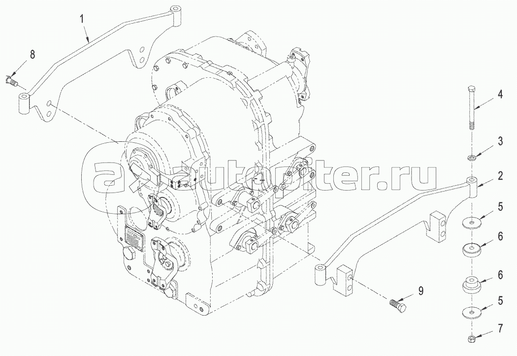 TRANSMISSION MOUNTING, MANUAL SHIFT TRANSMISSION