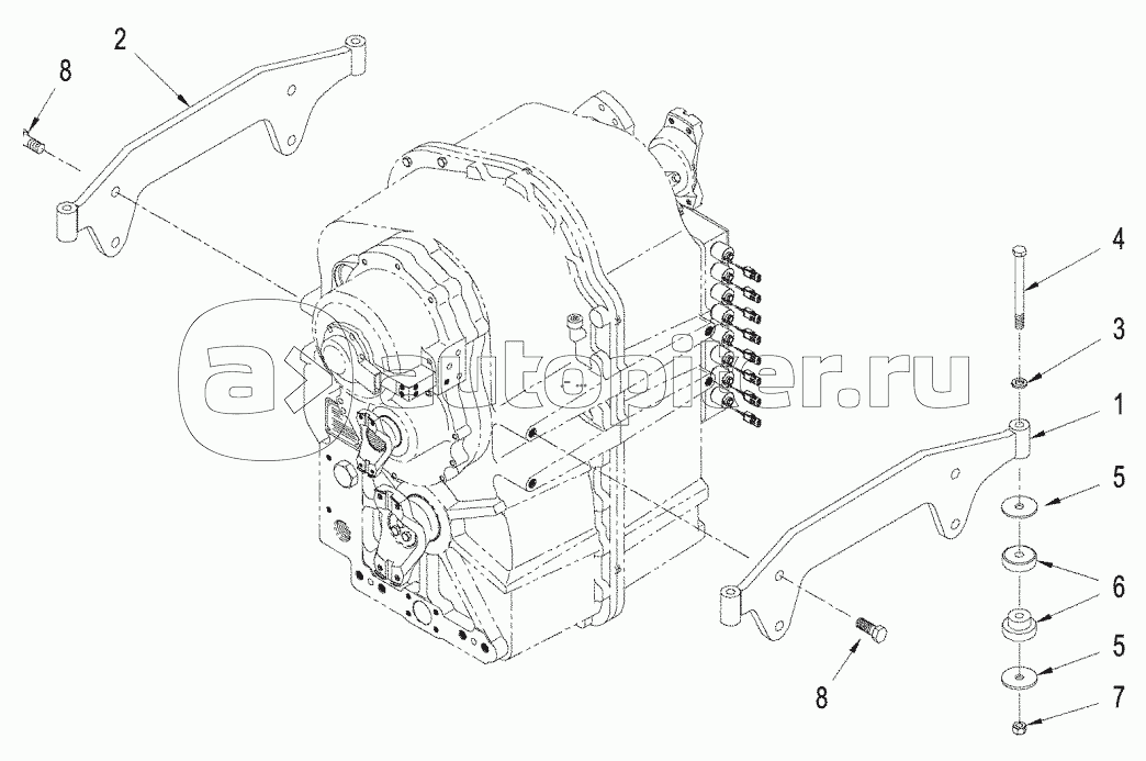 TRANSMISSION MOUNTING, POWER SHIFT TRANSMISSION