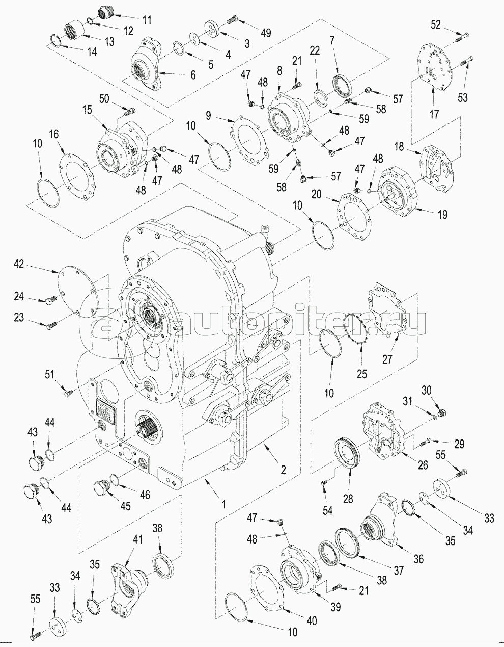 MANUAL SHIFT TRANSMISSION - COVERS AND YOKES