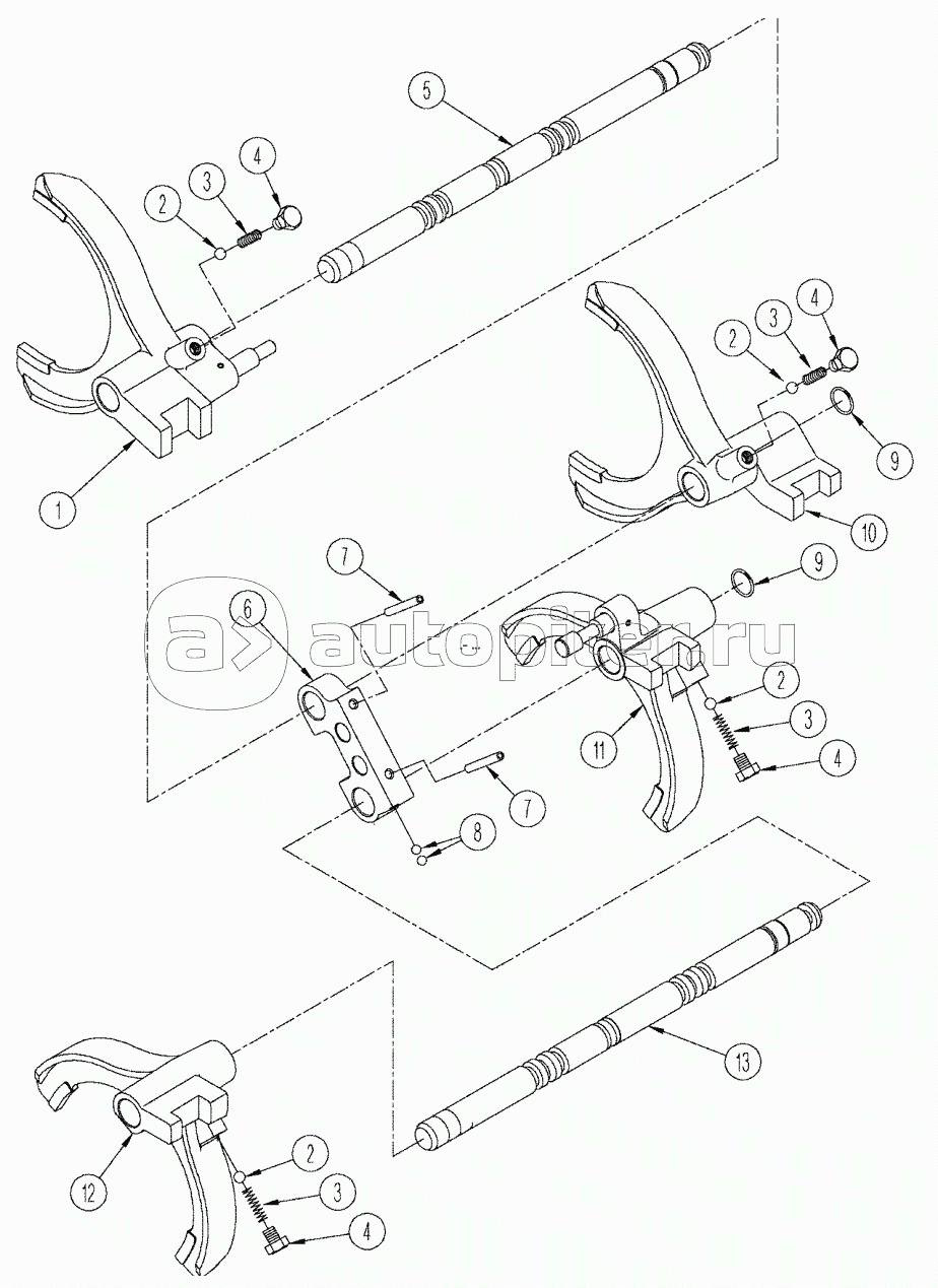 MANUAL SHIFT TRANSMISSION - SHIFTER FORKS