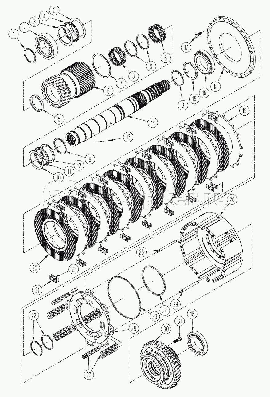 MANUAL SHIFT TRANSMISSION - INPUT SHAFT ASSEMBLY
