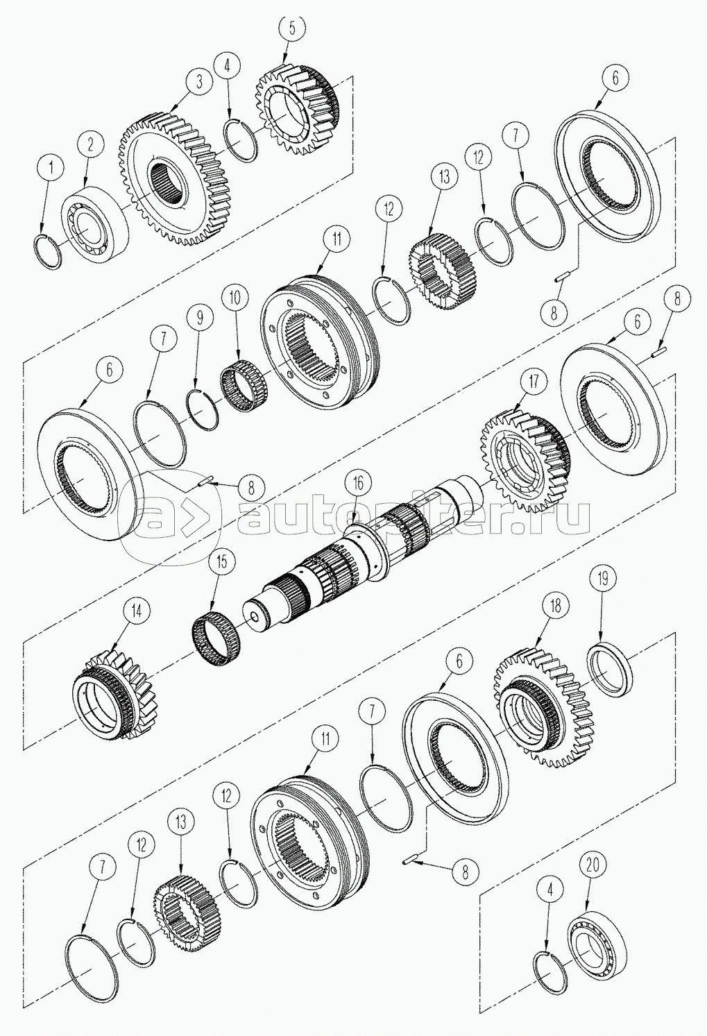 MANUAL SHIFT TRANSMISSION - THIRD SHAFT ASSEMBLY