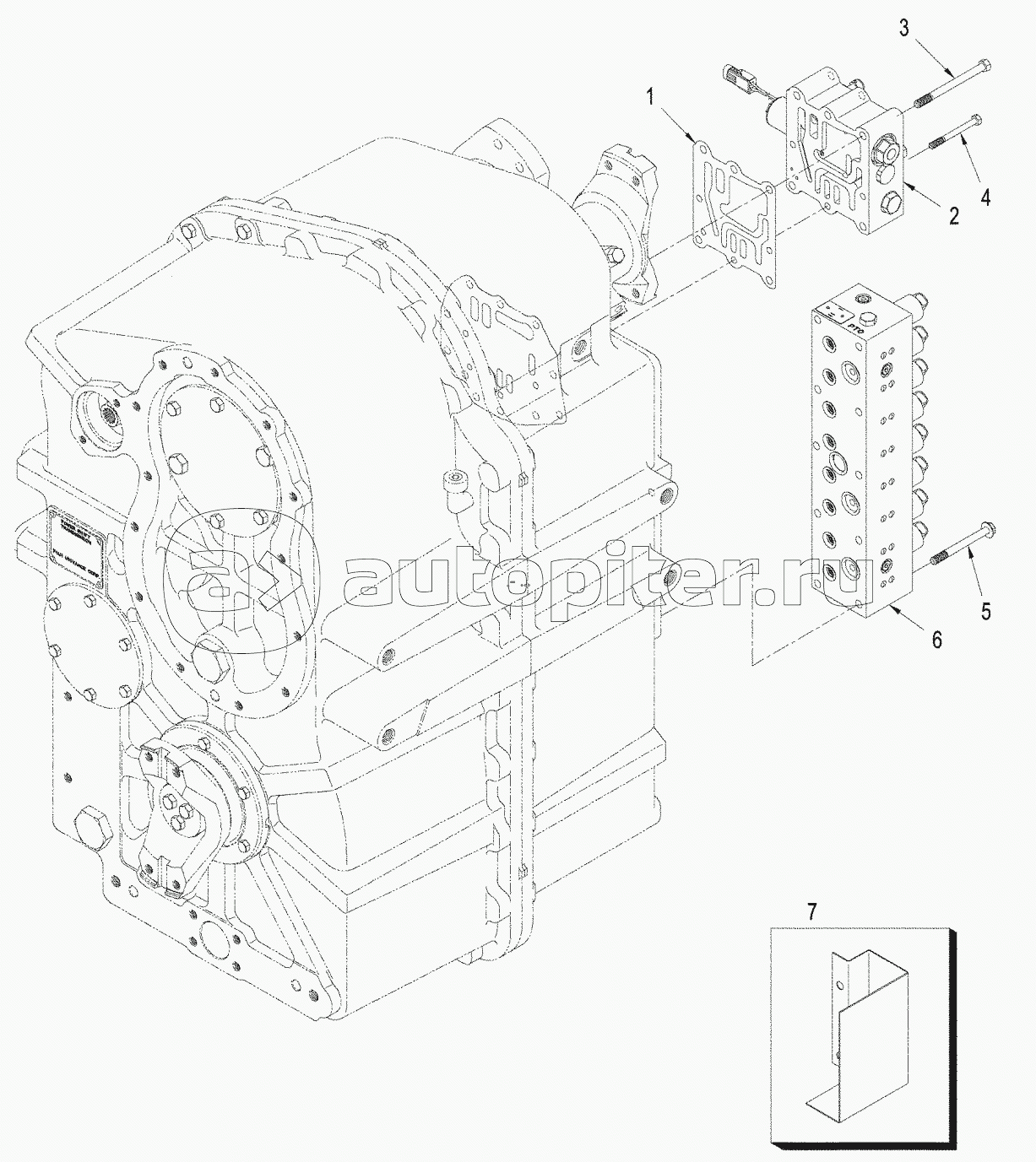 POWER SHIFT TRANSMISSION - VALVE AND PUMP MOUNTING