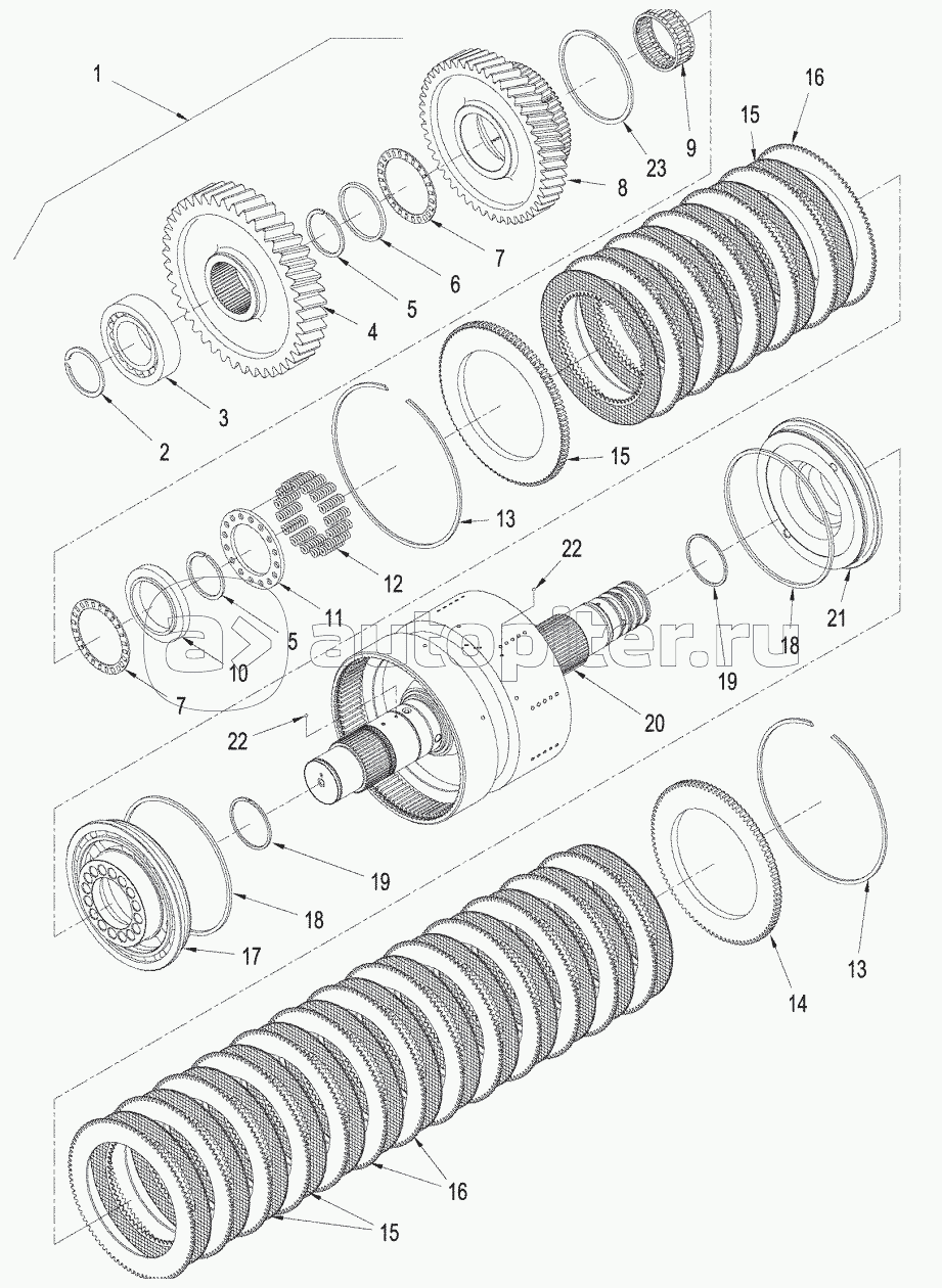 POWER SHIFT TRANSMISSION - FOURTH SHAFT ASSEMBLY