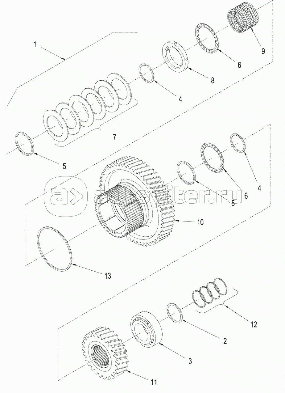 POWER SHIFT TRANSMISSION - FOURTH SHAFT ASSEMBLY