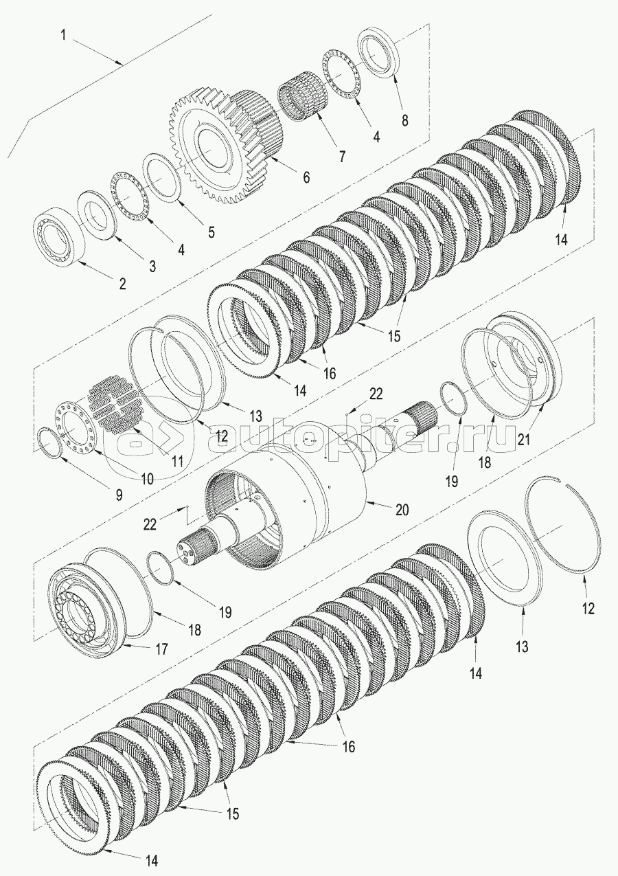 POWER SHIFT TRANSMISSION - FIFTH SHAFT ASSEMBLY