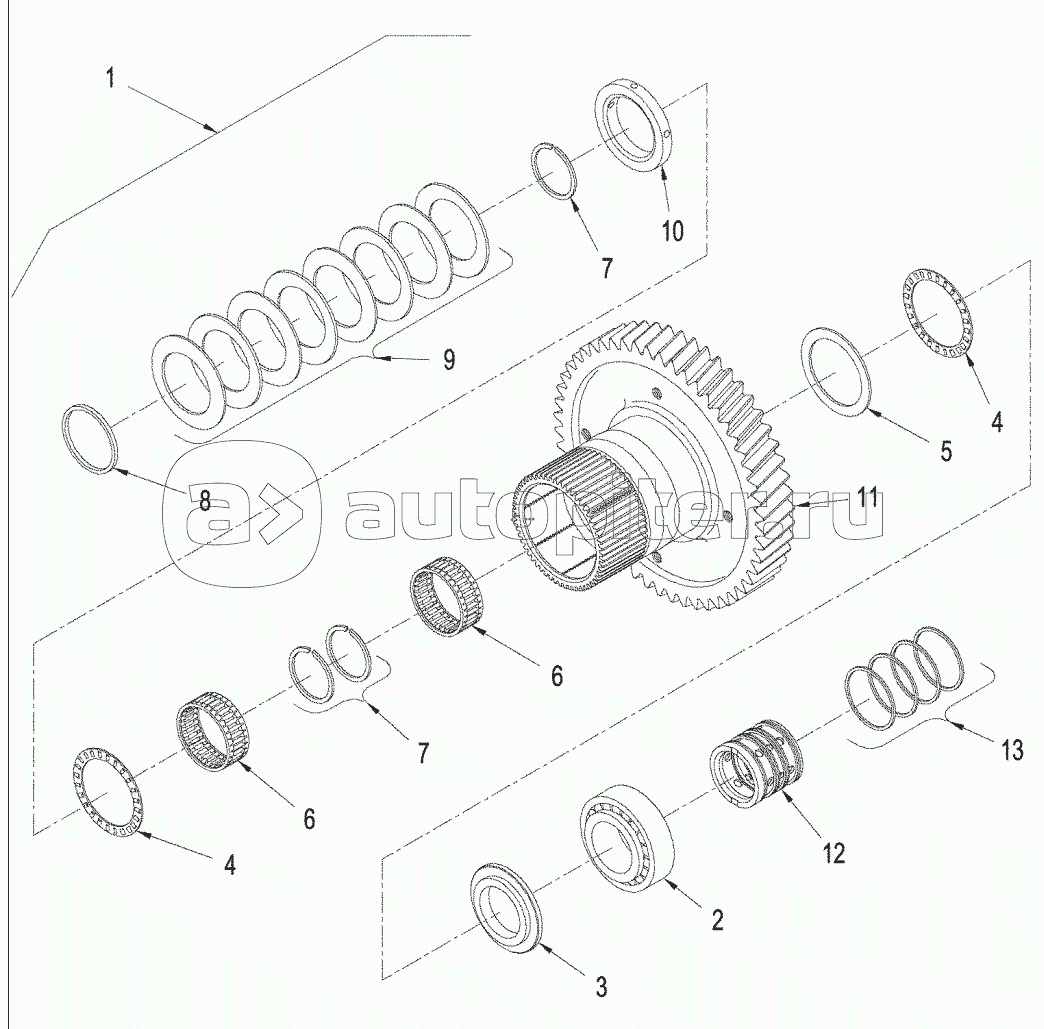POWER SHIFT TRANSMISSION - FIFTH SHAFT ASSEMBLY