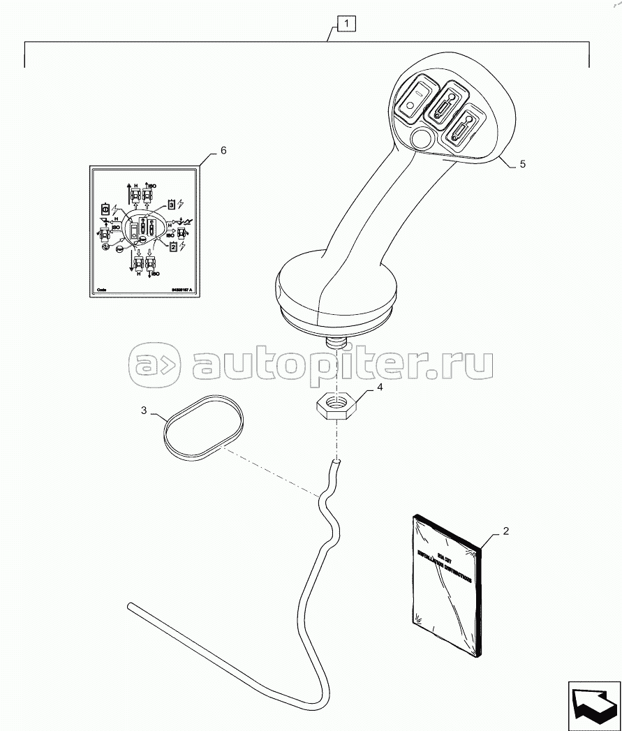 DIA KIT, HANDLE - 350 CASE LH - NO 2ND AUX - EH