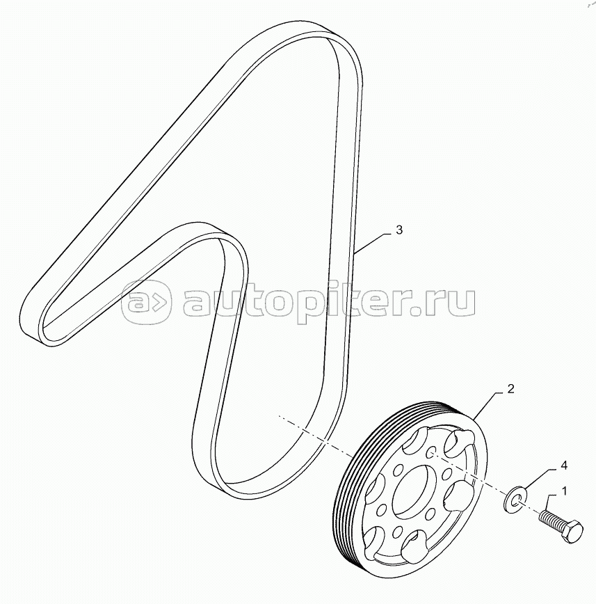 FAN BELT EU SLOW SPEED CRANKSHAFT PULLEY