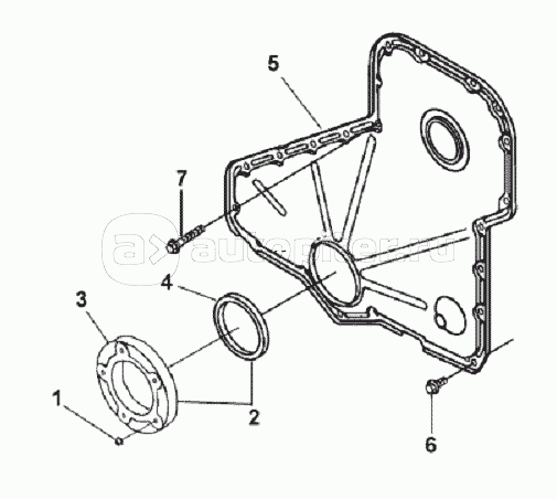 Крышка корпуса распределительных шестерен