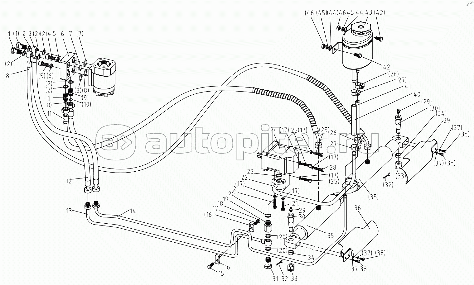 Full Hydraulic Power Steering Gear (A) 504G3.40.001