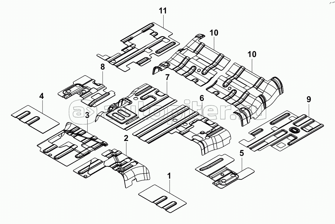 5111B-C6100 FLOOR VIBRATION ABSORBING PAD SET
