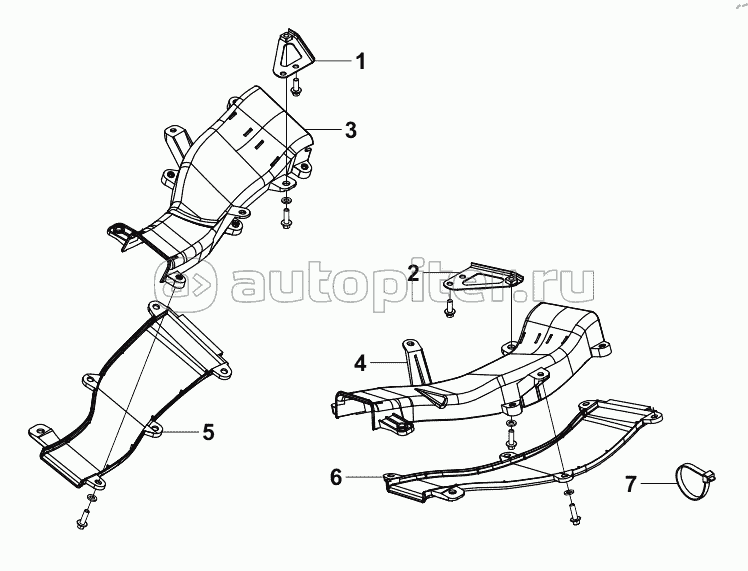 3724X-H0100 FRONT CHASSIS WIRING HARNESS GUARD SET-FOR COMPLETE VEHICLE