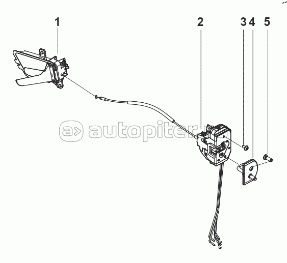 6105H-C6200 LEFT DOOR DOOR LOCK INSTALLATION SET-WITH DOOR LOCK SPARE PARTS