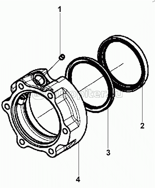 T31R-GB-16 Spindle Rear Axle Bearing Cover Assembly