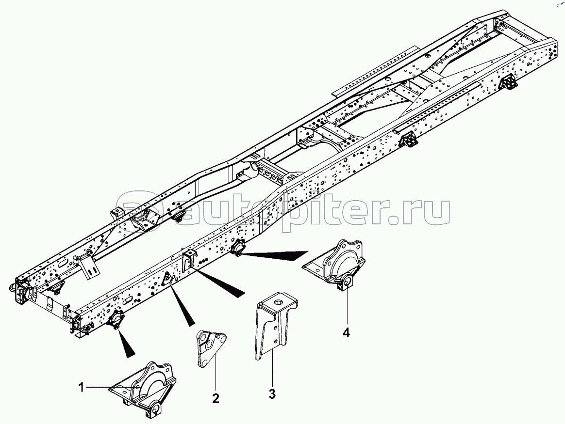 T31R-SP-13 Fitting Parts Group Of Front Leaf Spring Suspension For Hanging The Frame