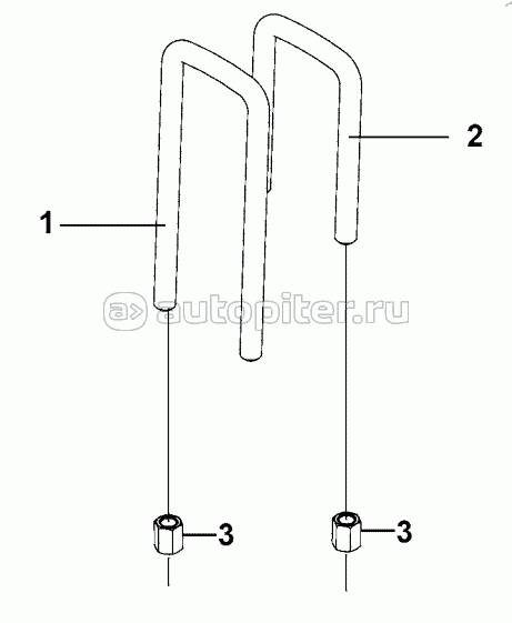 T31R-SP-17 U-bolt Assemblies, Front Suspension