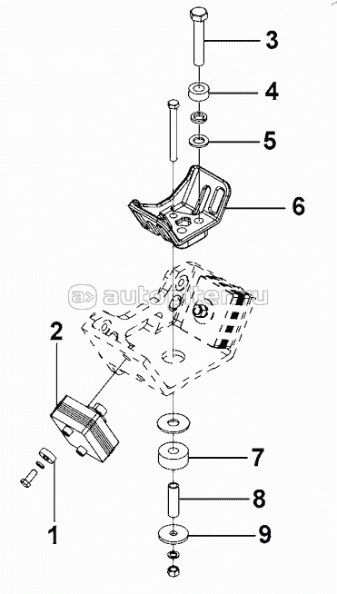 T31R-ES-02 Engine Rear Mounting Group, Complete Vehicle
