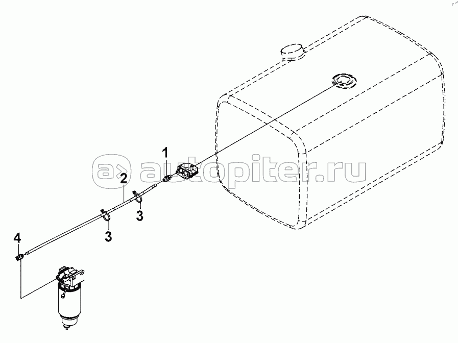 T31R-ES-06 Fuel Feed Pipe Group For Complete Vehicle, Main Fuel Tank