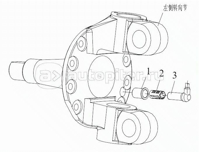 Датчик скорости вращения колеса переднего вала