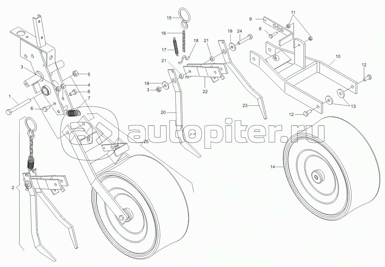 RUOTA COMPRESSIONE FARMFLEX D.370 (CON COPRISEME ANTERIORE)