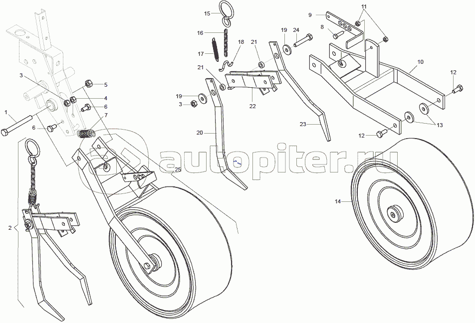 FARMFLEX O370 COMPRESSION WHEEL (WITH FRONT COVER)