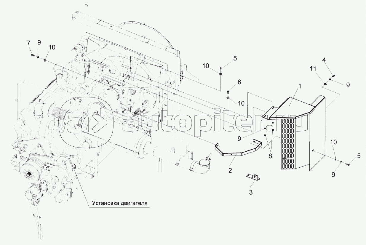 Установка ограждения КЗК-12-3-0106330Г-01
