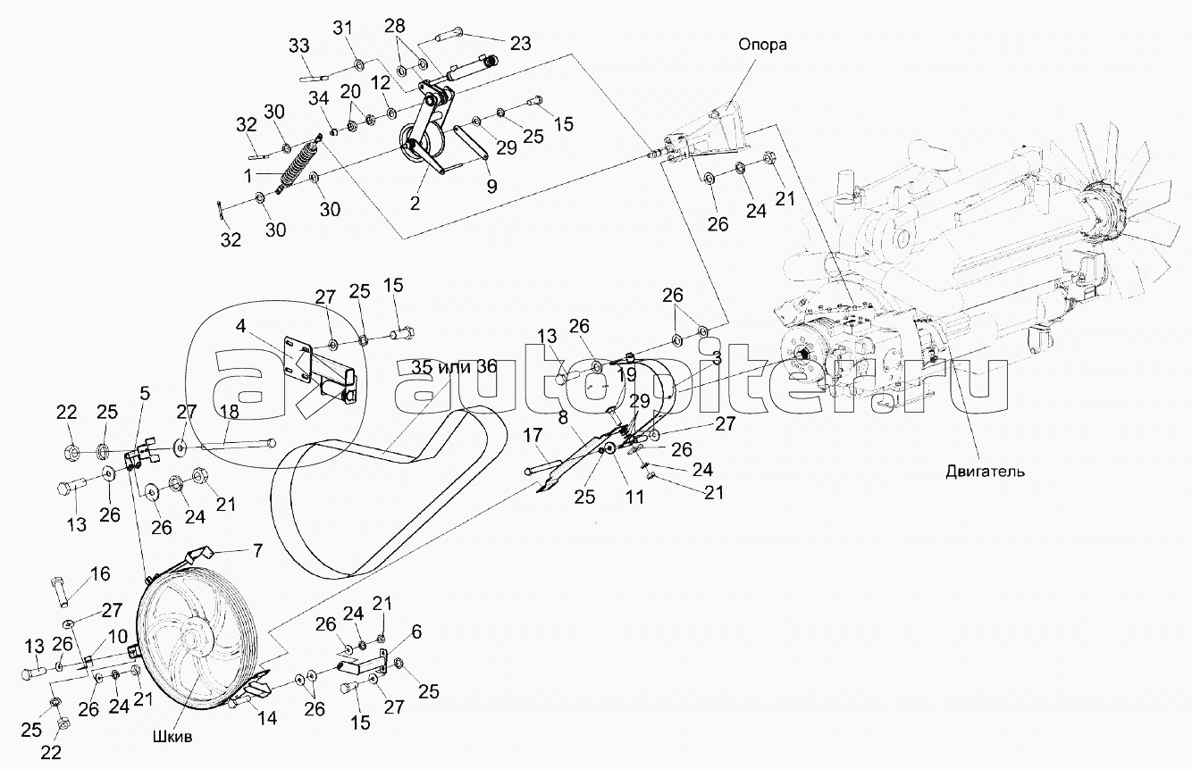 Привод главного контрпривода КЗК-12-3-0220000