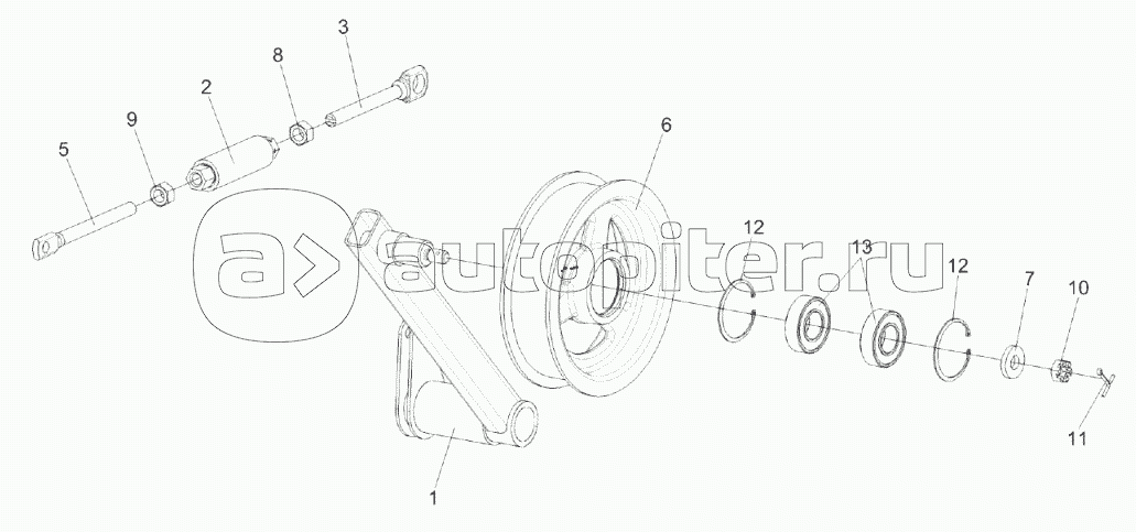 Стяжка КЗК-1420-0202090 и рычаг КЗК-14-0202230