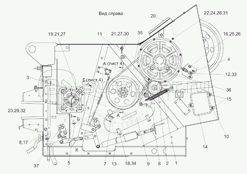 Аппарат молотильный КЗК-16-1-0102000 (лист 3)