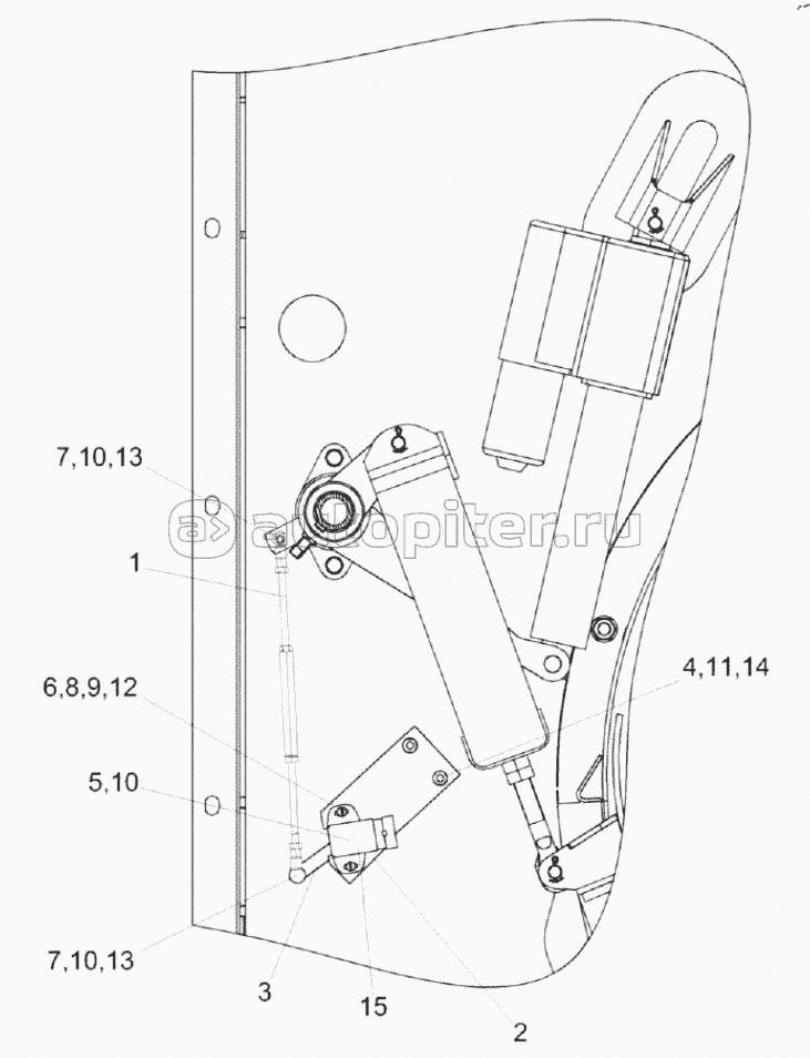 Установка датчика положения КЗК-1119Р-0115000