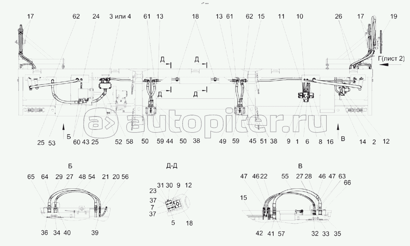 Гидросистема жатки КС-150С-0688000 (лист 1)