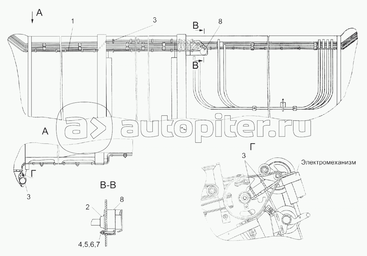Электрооборудование жатки для зерновых культур КЗР 1500000-24