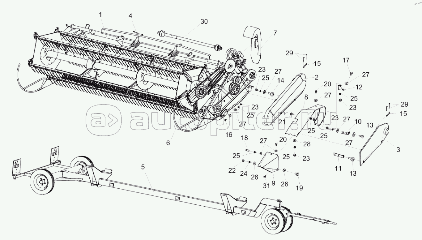 Жатка для зерновых культур ЖЗК-7-7 КЗР 1500000-24