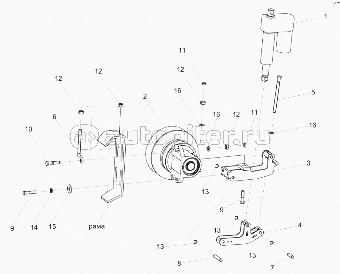 Установка электромеханизма КЗР 0700390-01