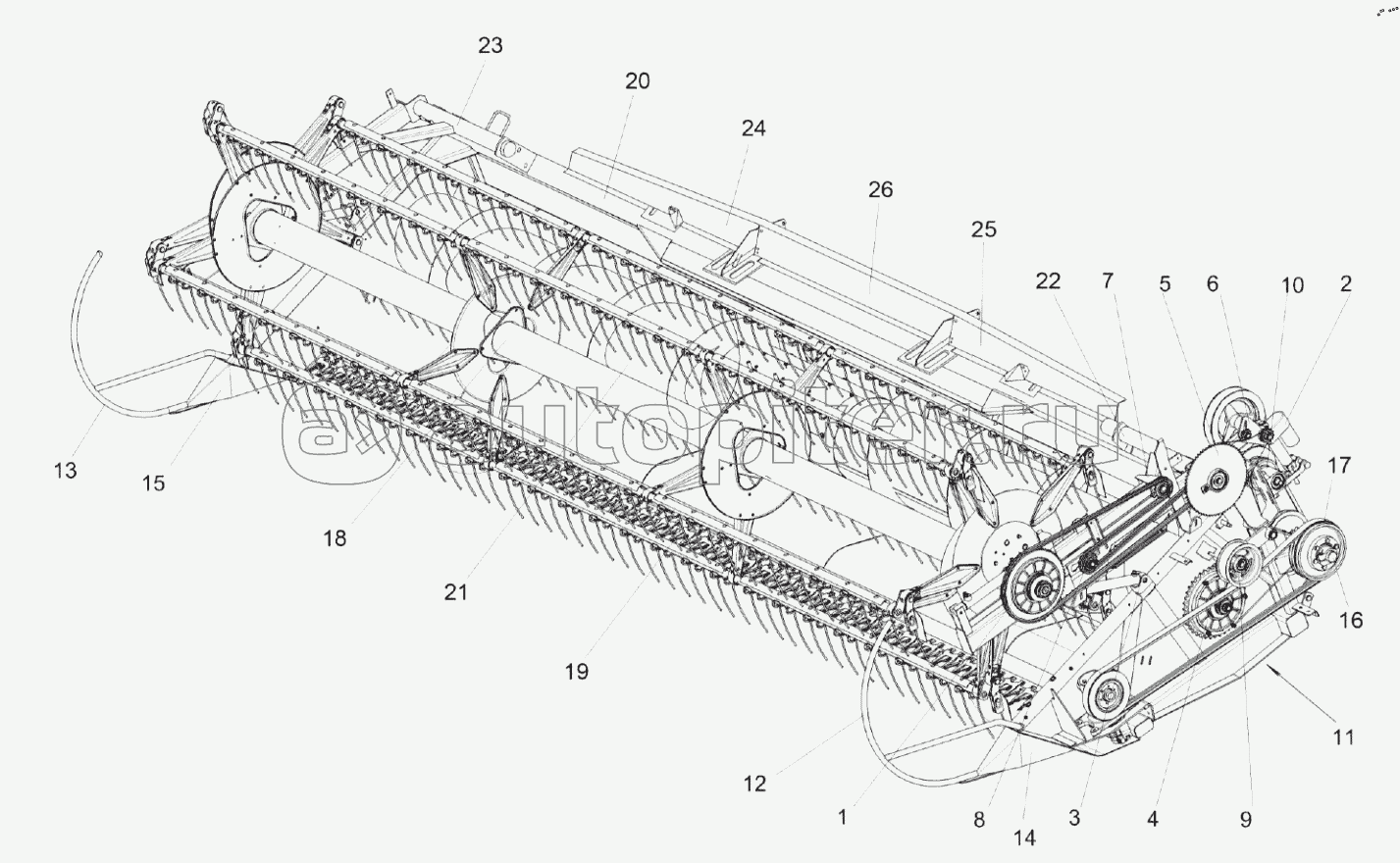 Жатка для зерновых культур КЗР 1500010Б-24