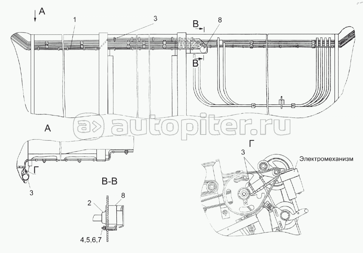 Электрооборудование жатки для зерновых культур КЗР 1500000-24