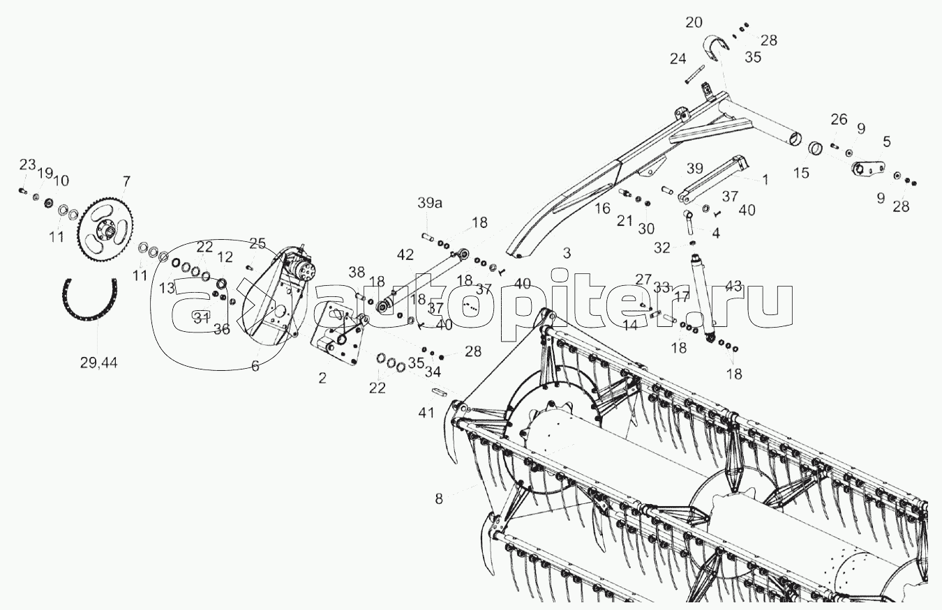 Установка мотовила КЗК-1492-1503000А (лист 2)