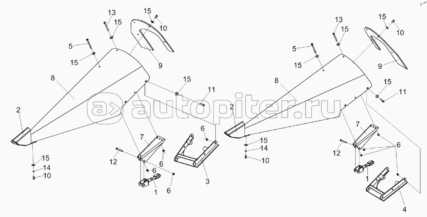 Носок левый КПС-4-0527000 и носок правый КПС-4-0528000