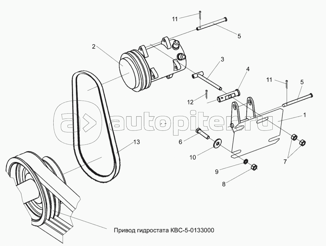 Привод компрессора кондиционера КВС-1-0150100А