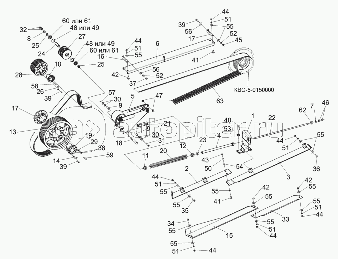 Привод измельчающего барабана КВС-5-0130000-01