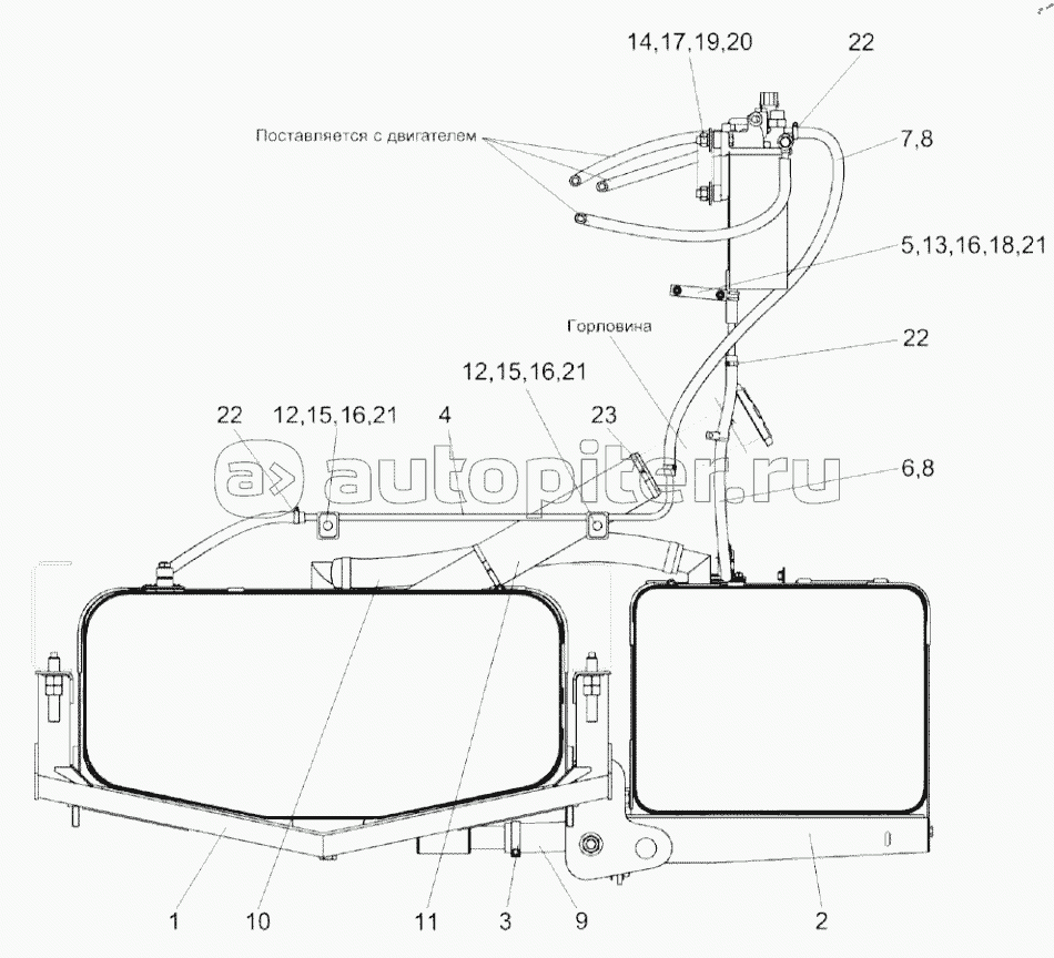 Установка топливного оборудования КВС-8-0103000