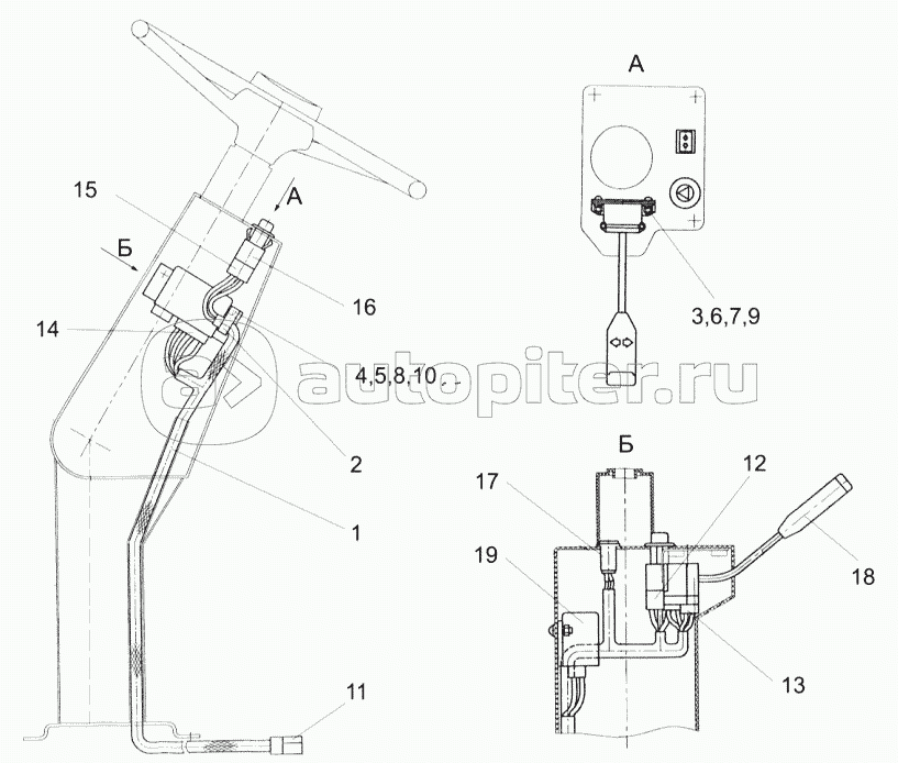 Электрооборудование колонки рулевой КЗК-5-0723000