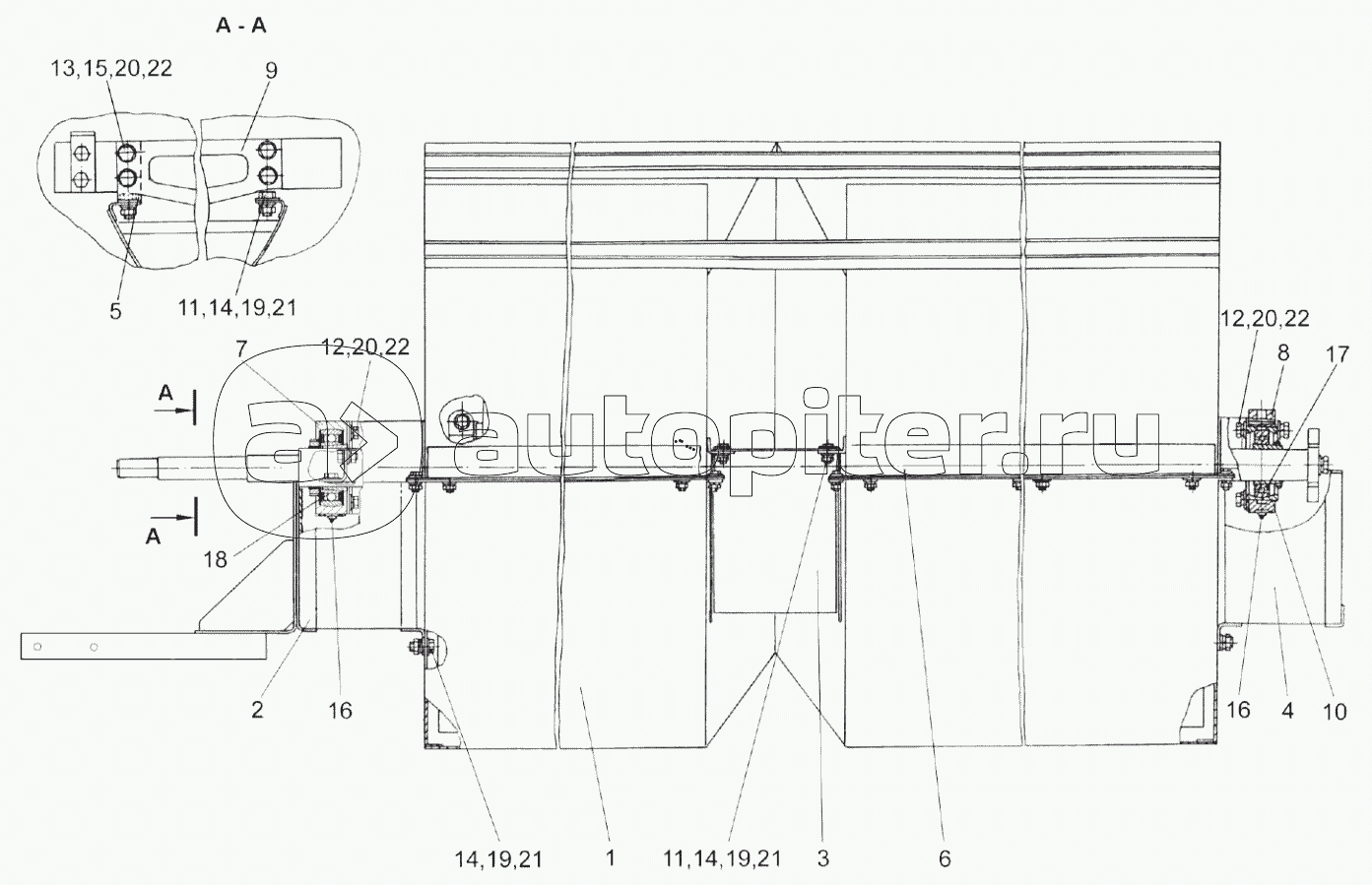 Вентилятор КЗК 0217000Б-01 (вид спереди)