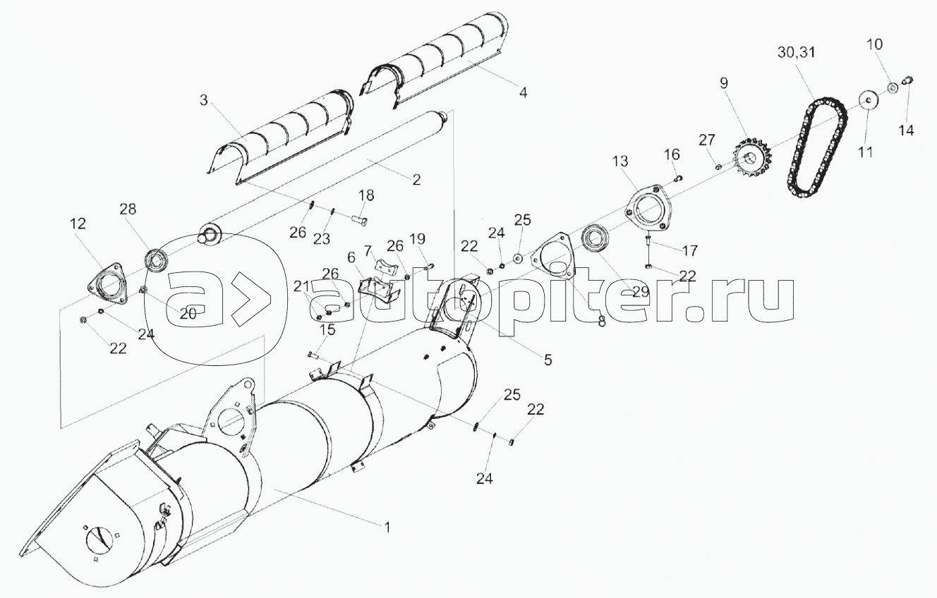 Шнек выгрузной КЗК-8-0206000-01 (лист 2)