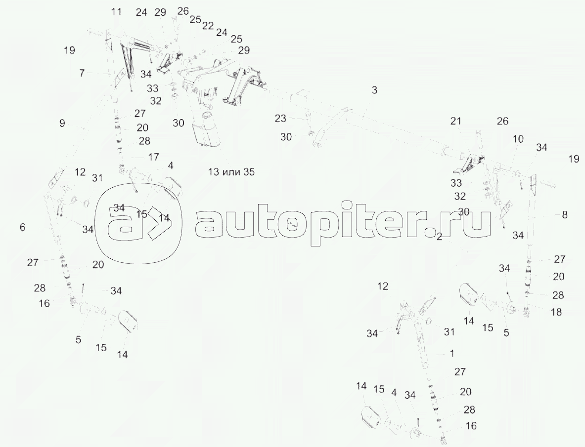 Механизм подъема подбарабанья КЗК-8А-0115000